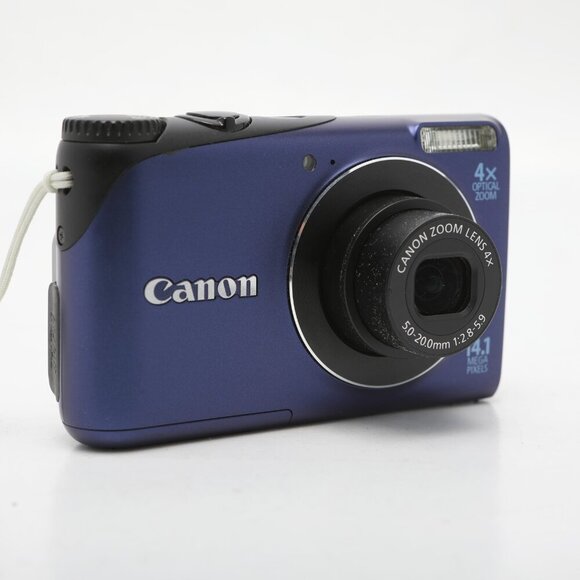 Canon Powershot A2200 14.1 MP Digital Camera 4X Zoom Blue Charger Battery Case - Picture 14 of 14